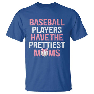 Funny Baseball T Shirt Baseball Players Have The Prettiest Moms Vintage Ribbon Ball TS11 Royal Blue Print Your Wear