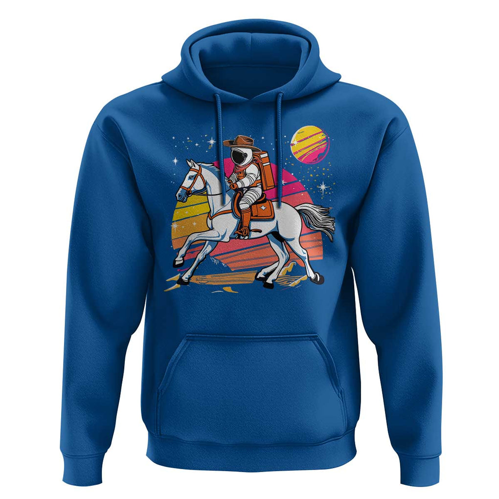 Astronaut Cowboy Hoodie Spaceman Planets Space Galaxy Western Style TS11 Royal Blue Print Your Wear