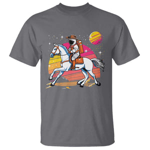 Astronaut Cowboy T Shirt Spaceman Planets Space Galaxy Western Style TS11 Charcoal Print Your Wear