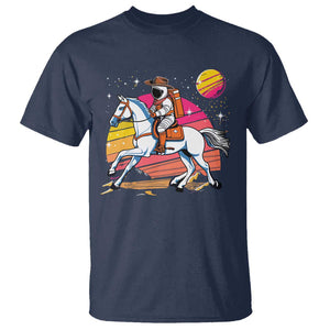 Astronaut Cowboy T Shirt Spaceman Planets Space Galaxy Western Style TS11 Navy Print Your Wear