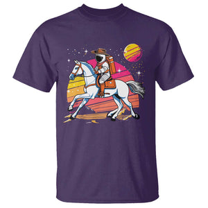 Astronaut Cowboy T Shirt Spaceman Planets Space Galaxy Western Style TS11 Purple Print Your Wear