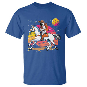 Astronaut Cowboy T Shirt Spaceman Planets Space Galaxy Western Style TS11 Royal Blue Print Your Wear