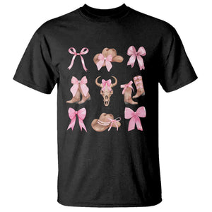 Cowgirl Coquette T Shirt Pink Bow Cowboy Hat Boots Western Country TS11 Black Print Your Wear