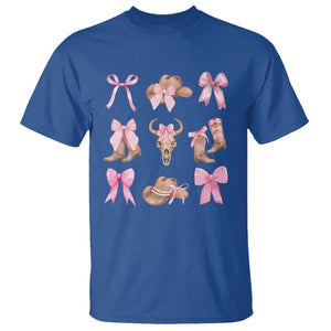 Cowgirl Coquette T Shirt Pink Bow Cowboy Hat Boots Western Country TS11 Royal Blue Print Your Wear