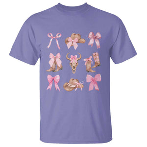 Cowgirl Coquette T Shirt Pink Bow Cowboy Hat Boots Western Country TS11 Violet Print Your Wear