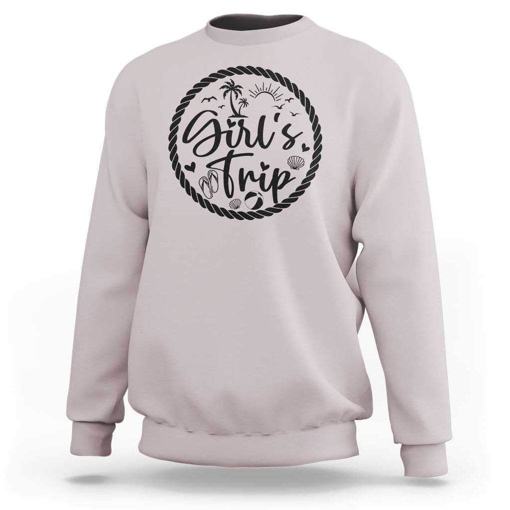 Girls Trip Sweatshirt Beach Party Drinks With Friends And Memories TS11 Ice Gray Print Your Wear