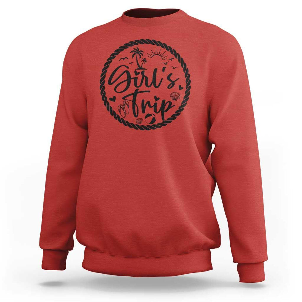 Girls Trip Sweatshirt Beach Party Drinks With Friends And Memories TS11 Red Print Your Wear