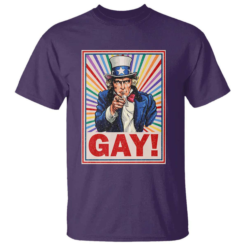 Funny LGBT T Shirt Gay Uncle Sam Ally Pride Month TS11 Purple Print Your Wear