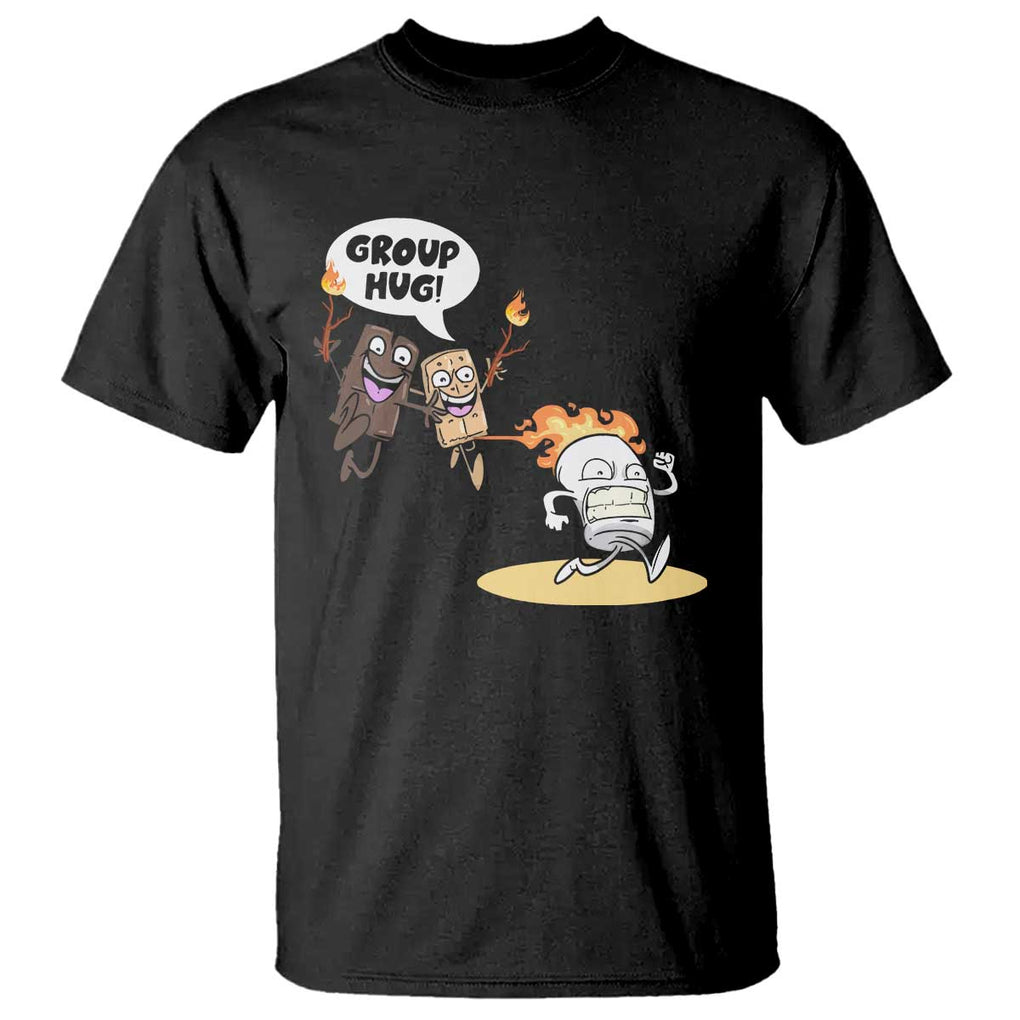 Funny Camping T Shirt Group Hug S'more Roasting Outdoor TS11 Black Print Your Wear