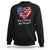 Baseball Sweatshirt Love Of Country And Base Ball Vintage Heart USA Flag TS11 Black Print Your Wear