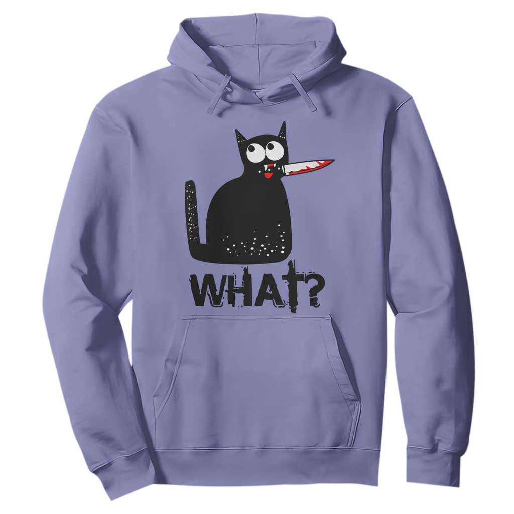 Funny Black Cat Hoodie What Kitten Murderous TS11 Violet Print Your Wear