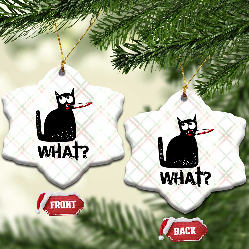 Funny Black Cat Ceramic Ornament What Kitten Murderous TS11 Print Your Wear