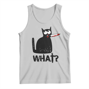 Funny Black Cat Tank Top What Kitten Murderous TS11 Ash Print Your Wear