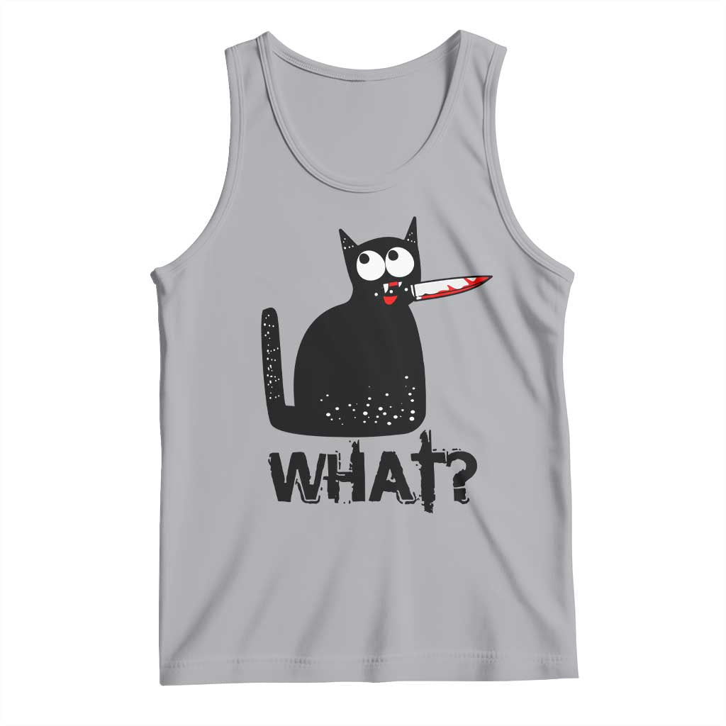 Funny Black Cat Tank Top What Kitten Murderous TS11 Athletic Heather Print Your Wear