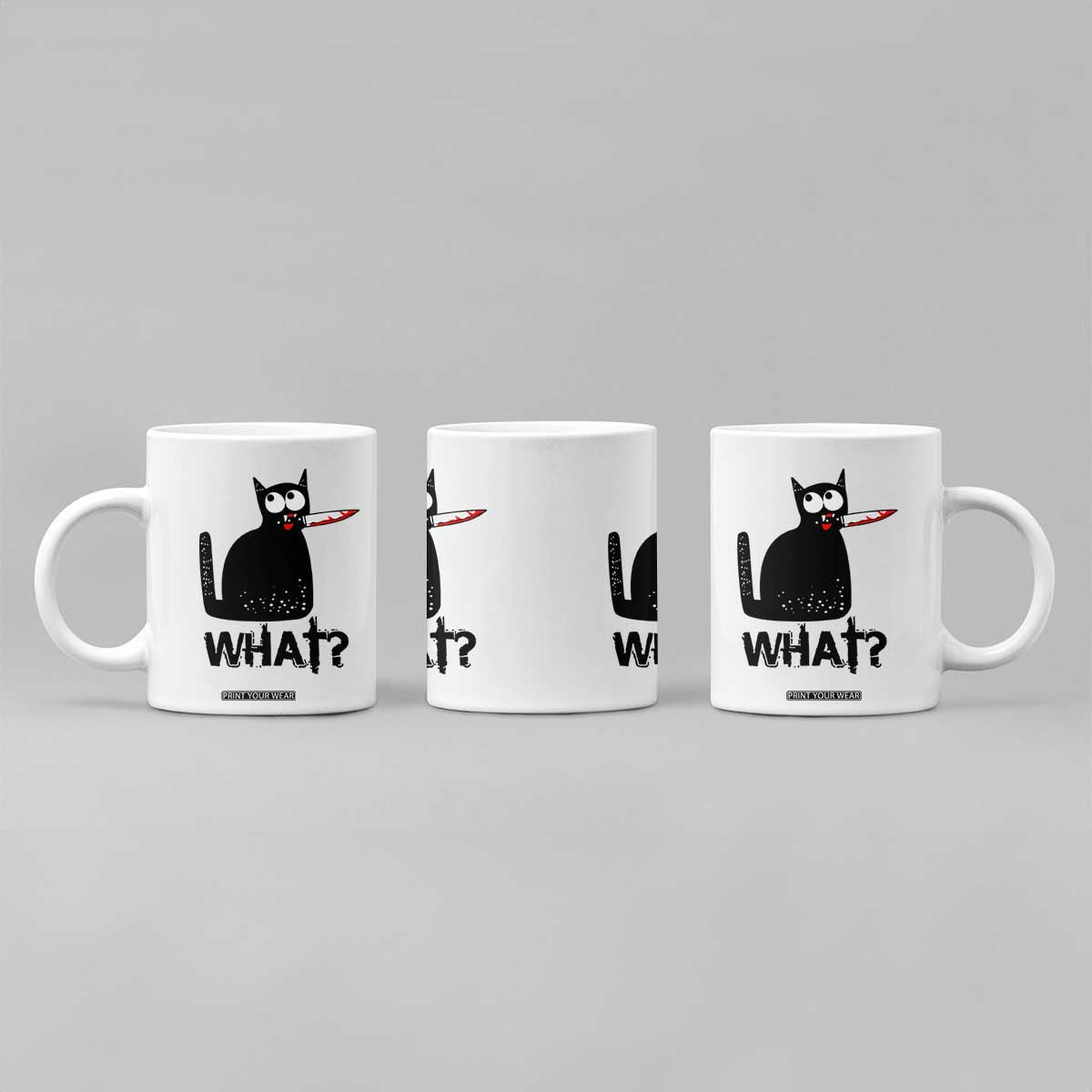 Funny Black Cat Coffee Mug What Kitten Murderous TS11 Print Your Wear