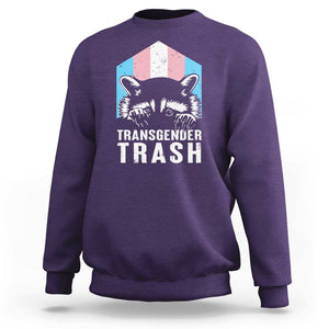 Transgender Trash Raccoon Sweatshirt LGBT Vintage Rainbow Flag Pride Month TS11 Purple Print Your Wear