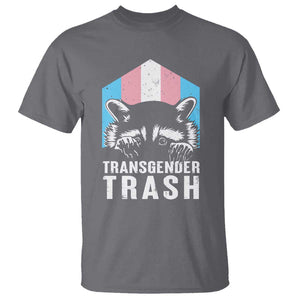 Transgender Trash Raccoon T Shirt LGBT Vintage Rainbow Flag Pride Month TS11 Charcoal Print Your Wear