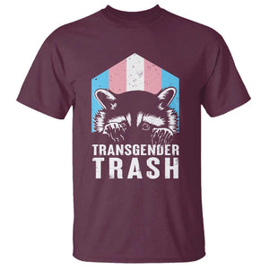 Transgender Trash Raccoon T Shirt LGBT Vintage Rainbow Flag Pride Month TS11 Maroon Print Your Wear