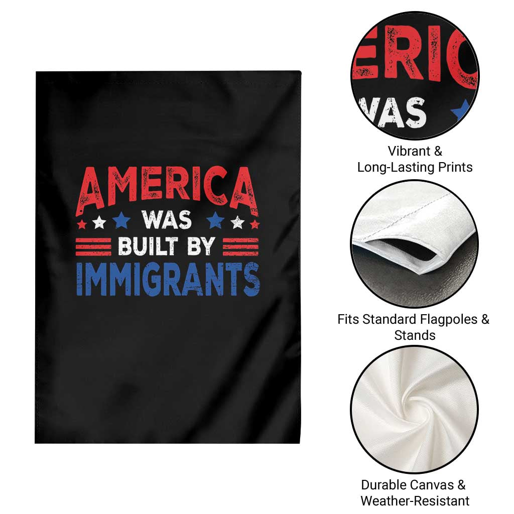 Funny America Was Built By Immigrants Garden Flag Stars Stripes TS11 Print Your Wear