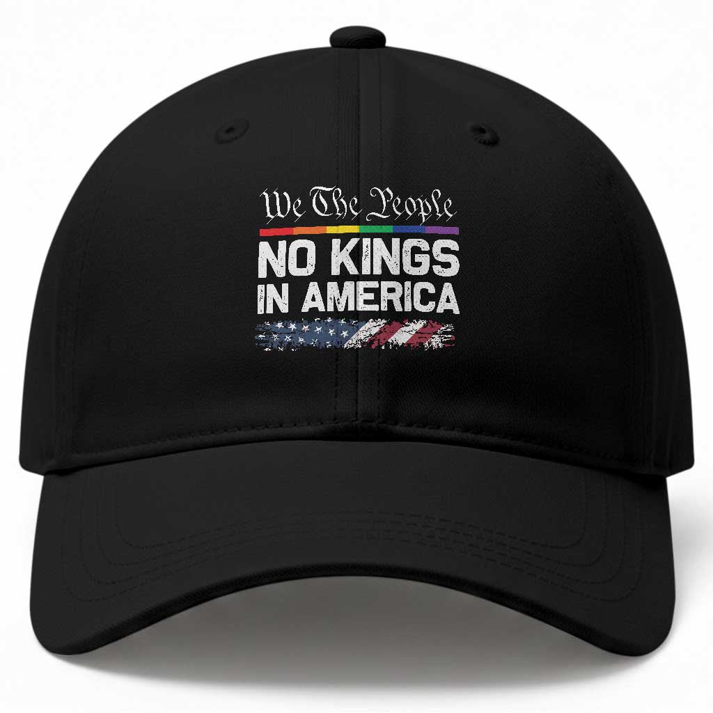 No Kings In America We The People Baseball Cap LGBTQ Pride American Flag Political TS11 Print Your Wear