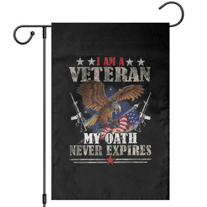 I Am A Veteran My Oath Never Expires Garden Flag Veteran Day Eagle American Flag TS11 Black Print Your Wear