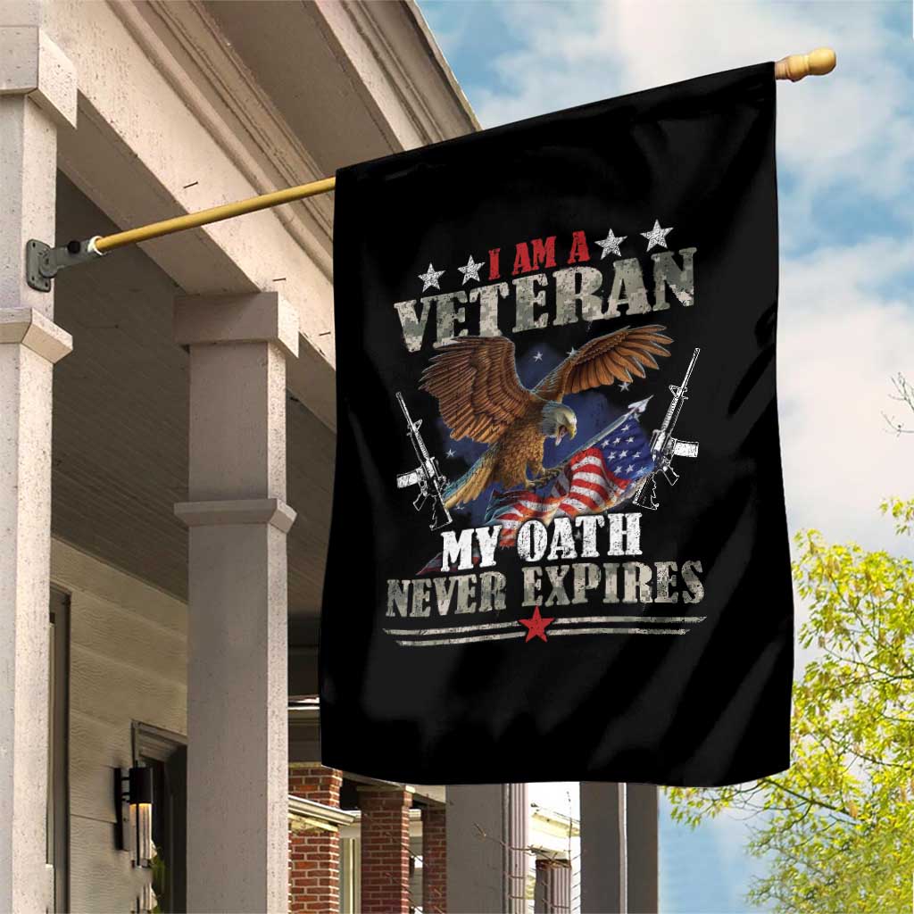 I Am A Veteran My Oath Never Expires Garden Flag Veteran Day Eagle American Flag TS11 Print Your Wear