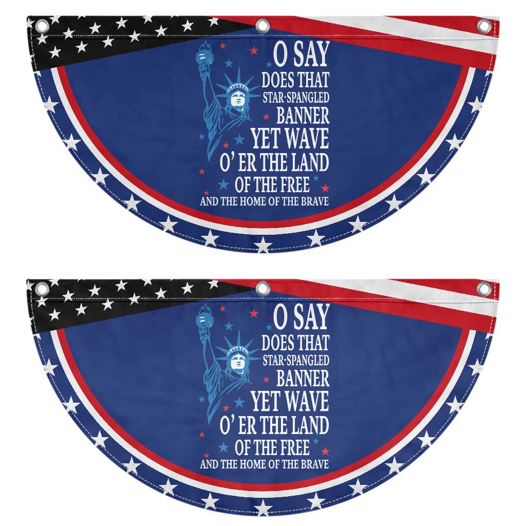 O Say Does That Star Spangled Banner Patriotic Fan Flag American National Anthem Statue of Liberty TS11 2pcs pack Classic Navy Print Your Wear