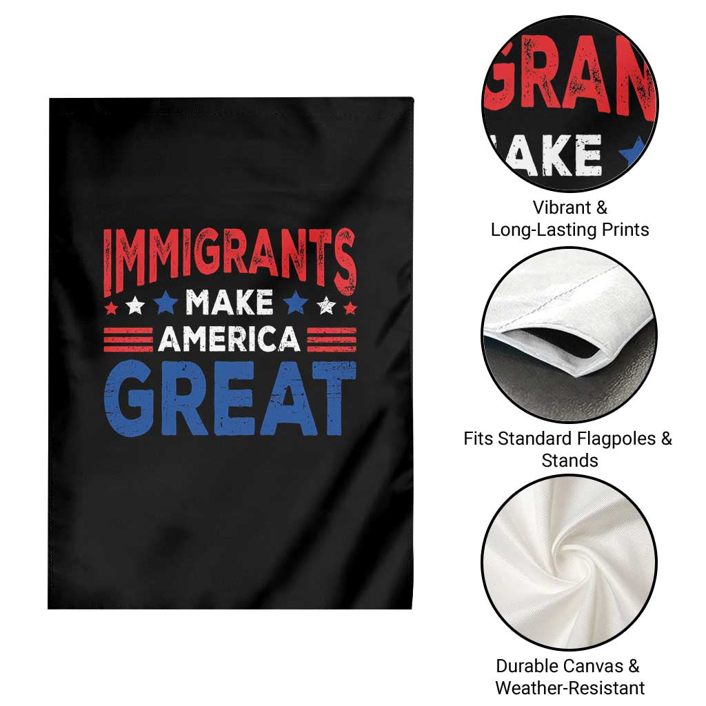 Funny Immigrants Make America Great Garden Flag Stars Stripes TS11 Print Your Wear