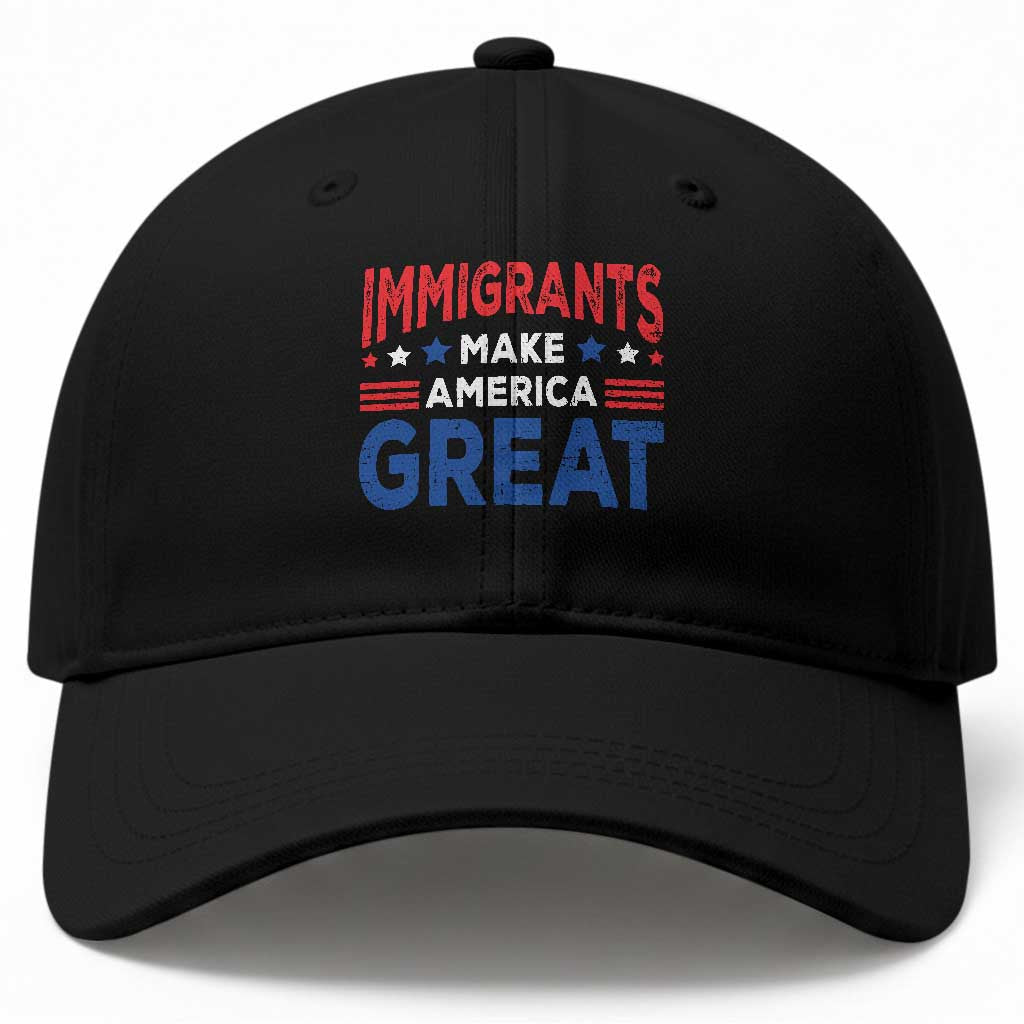 Funny Immigrants Make America Great Baseball Cap Stars Stripes TS11 Print Your Wear