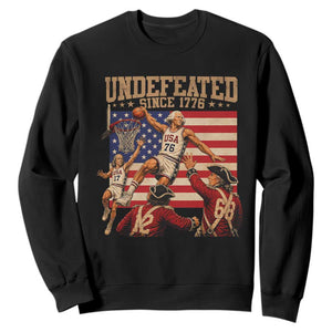 4th of July Basketball Undefeated Since 1776 Sweatshirt Funny Founding Fathers TS11 Black Print Your Wear