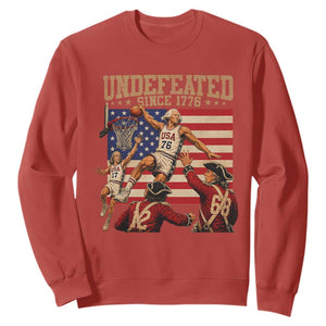 4th of July Basketball Undefeated Since 1776 Sweatshirt Funny Founding Fathers TS11 Red Print Your Wear