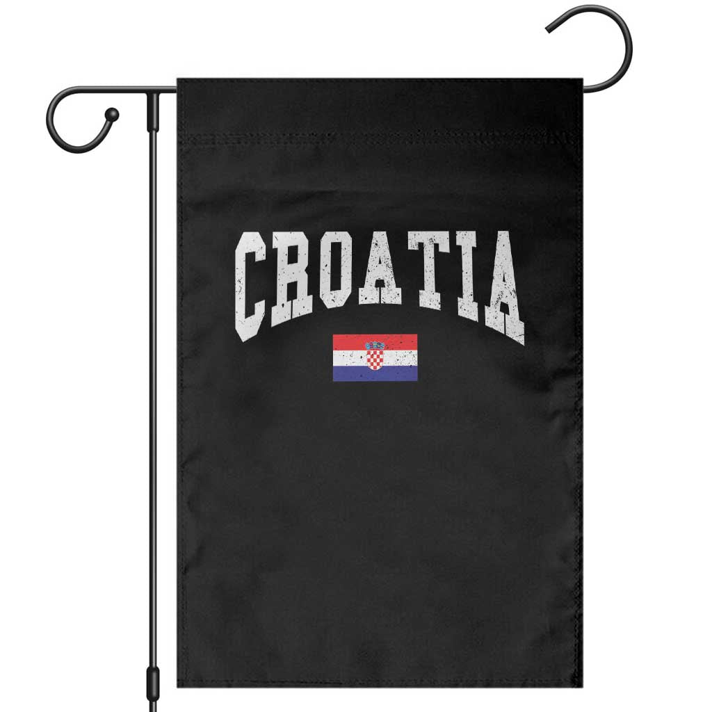 Croatia Hrvatska Flag Zagreb Croatian Jersey Retro Garden Flag TS11 Black Print Your Wear
