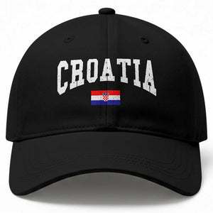 Croatia Hrvatska Flag Zagreb Croatian Jersey Retro Baseball Cap TS11 Print Your Wear