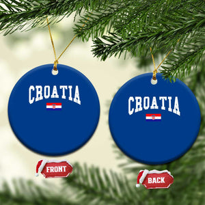 Croatia Hrvatska Flag Zagreb Croatian Jersey Retro Ceramic Ornament TS11 1pc Blue Print Your Wear