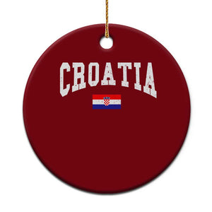 Croatia Hrvatska Flag Zagreb Croatian Jersey Retro Ceramic Ornament TS11 1pc Red Print Your Wear
