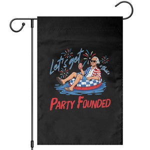 George Washington 4th of July Pool Party Garden Flag Let's Get This Party Founded TS11 Black Print Your Wear