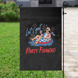 George Washington 4th of July Pool Party Garden Flag Let's Get This Party Founded TS11 Print Your Wear