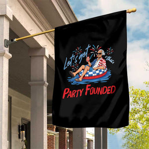 George Washington 4th of July Pool Party Garden Flag Let's Get This Party Founded TS11 Print Your Wear