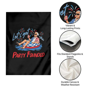 George Washington 4th of July Pool Party Garden Flag Let's Get This Party Founded TS11 Print Your Wear