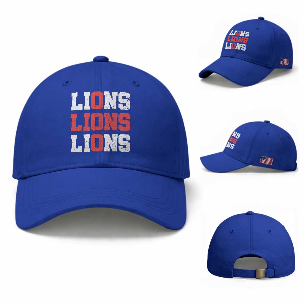 England Lions Soccer English Pride Baseball Cap TS11 Baseball Cap Universal Fit Royal Blue Print Your Wear