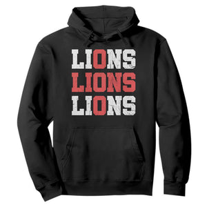 England Lions Soccer English Pride Hoodie TS11 Black Print Your Wear