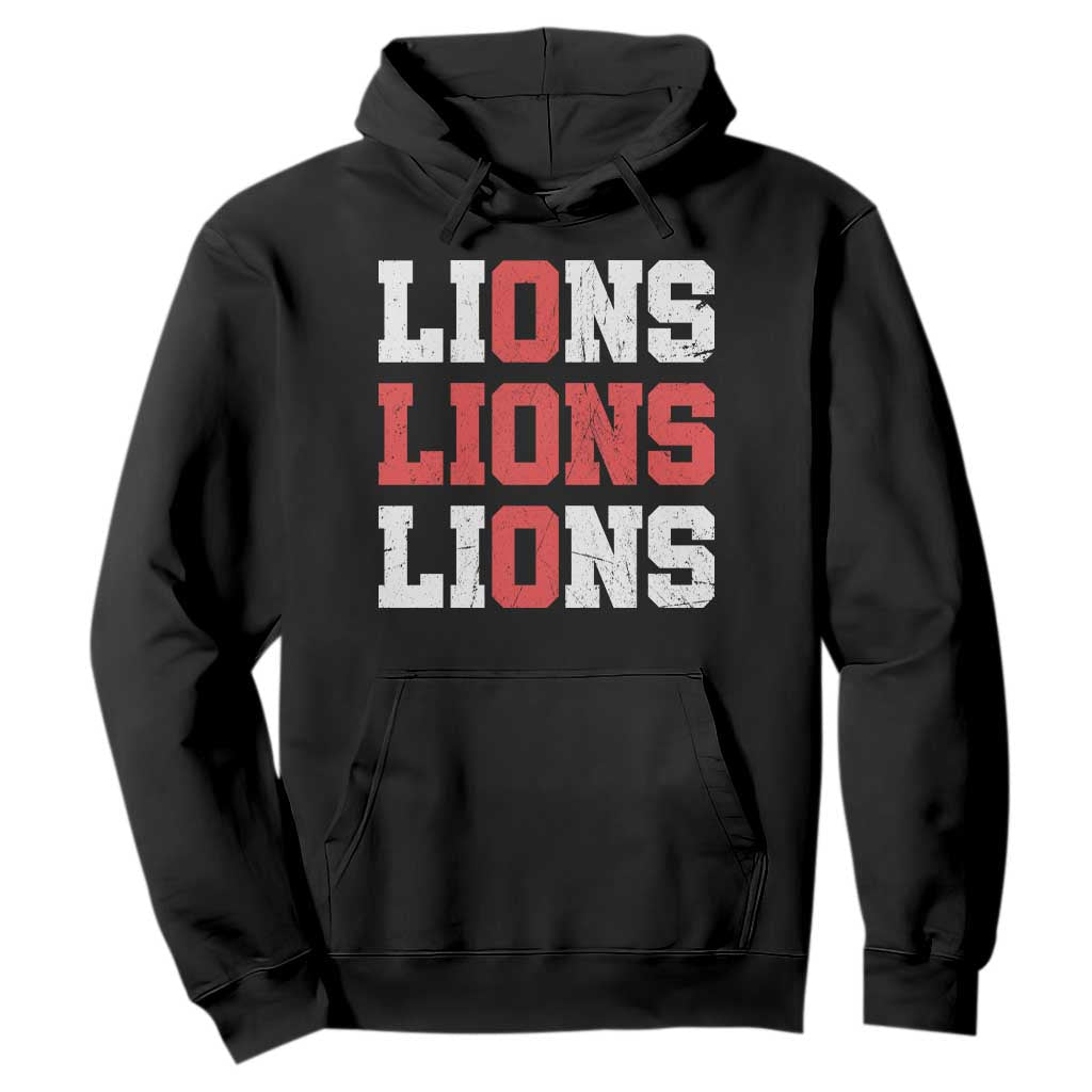 England Lions Soccer English Pride Hoodie TS11 Black Print Your Wear