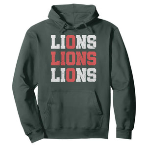 England Lions Soccer English Pride Hoodie TS11 Dark Forest Green Print Your Wear