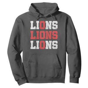 England Lions Soccer English Pride Hoodie TS11 Dark Heather Print Your Wear
