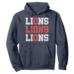 England Lions Soccer English Pride Hoodie TS11 Navy Print Your Wear