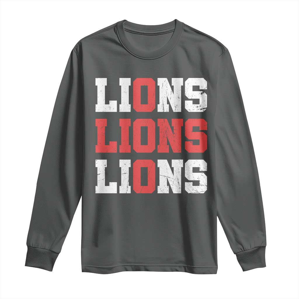 England Lions Soccer English Pride Long Sleeve Shirt TS11 Dark Heather Print Your Wear