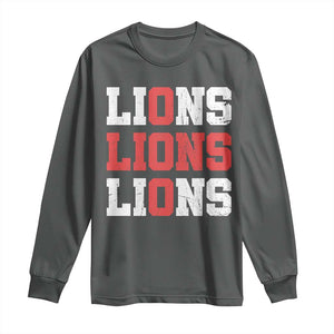 England Lions Soccer English Pride Long Sleeve Shirt TS11 Dark Heather Print Your Wear