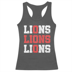 England Lions Soccer English Pride Racerback Tank Top TS11 Dark Heather Print Your Wear