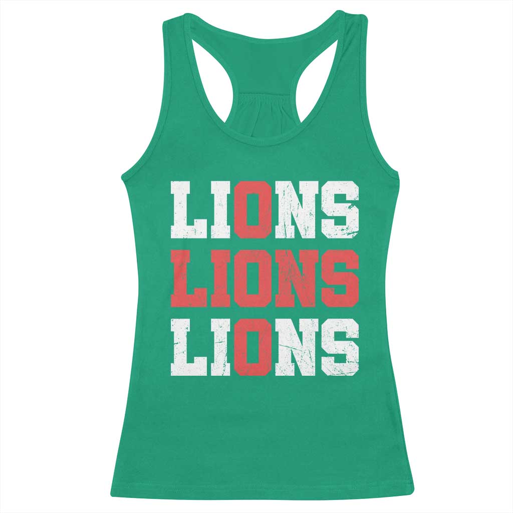 England Lions Soccer English Pride Racerback Tank Top TS11 Irish Green Print Your Wear