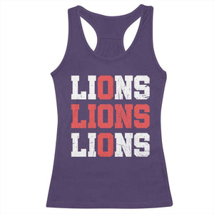 England Lions Soccer English Pride Racerback Tank Top TS11 Purple Print Your Wear